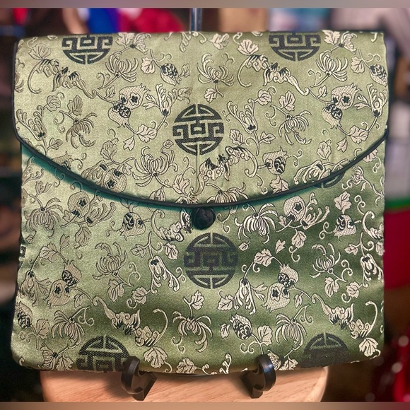 NWOT 2PC Asian Brocade Embroidered Tapestry Tote w/ Insert Slip Bag​ - Picture 8 of 12